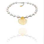 Stars seashell vermeil pearl heatite