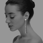 stars white natural cultured pearl silver earrings