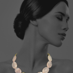 Hope necklace silk silver vermeil faceted rose qurtaz