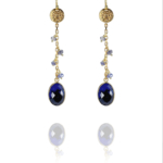 old Persian Coin earrings vermeil silver iolite sapphire old Persian Coin earrings vermeil silver iolite sapphire