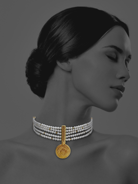 Coin Choker Pearl Necklace