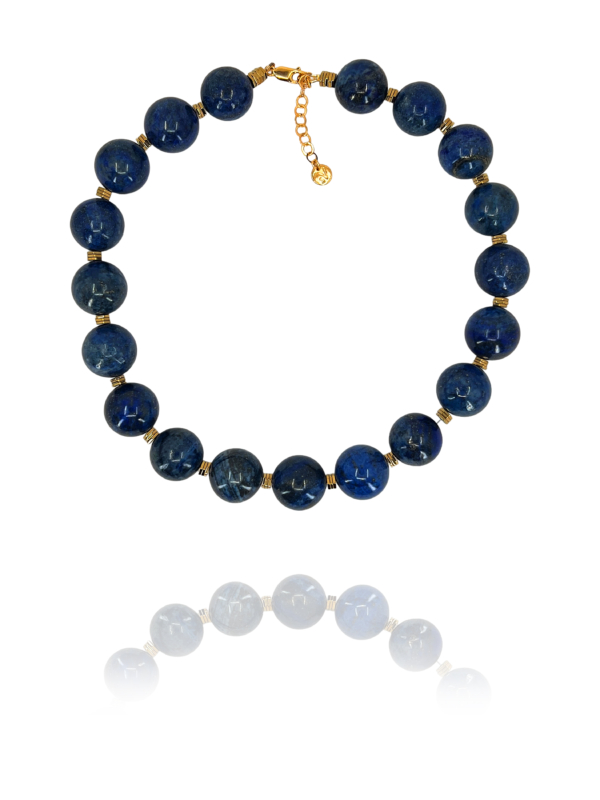Star necklace lapis vermeil