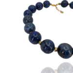Star necklace lapis vermeil