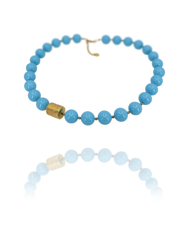 Star necklace turquoise vermeil