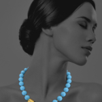 Star necklace turquoise vermeil
